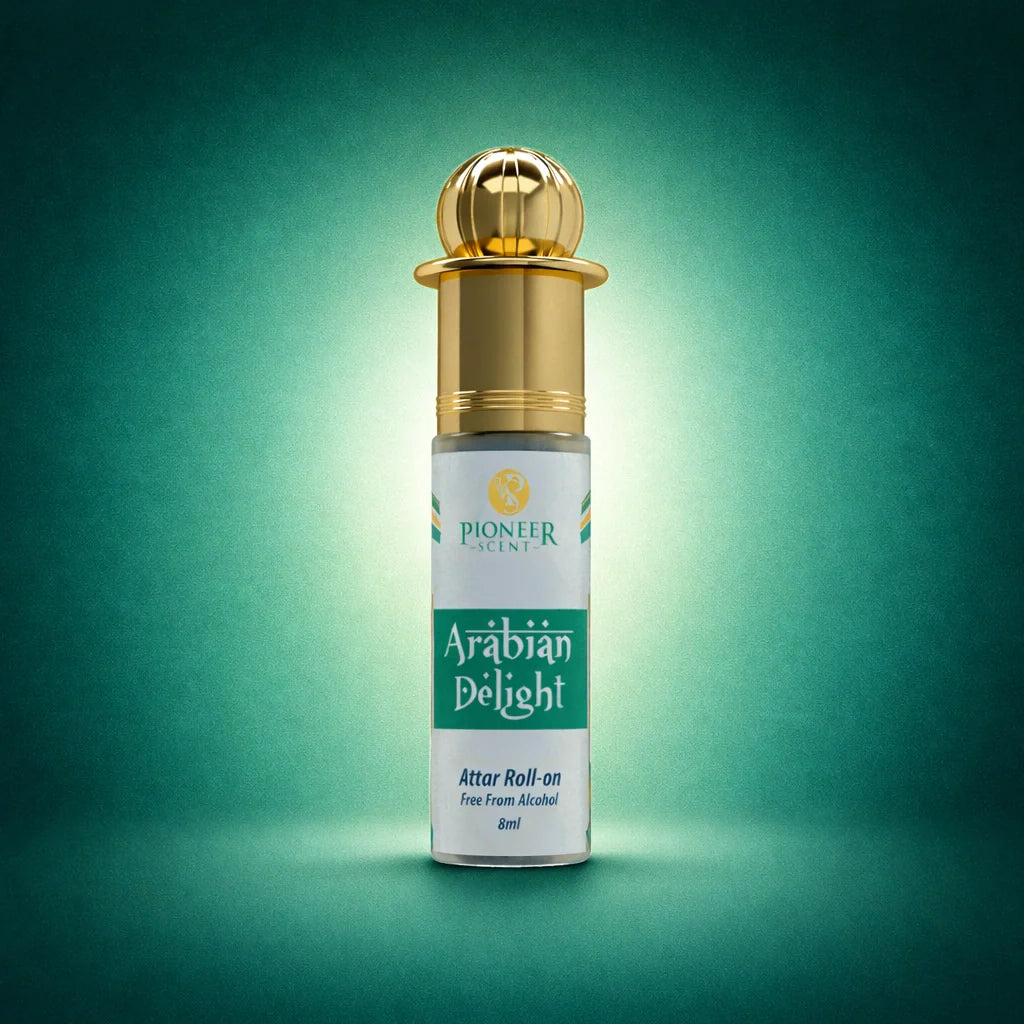 Arabian Delight non alcoholic attar perfume 8ml traditional oud fragrance with saffron rose amber cardamom resin long lasting attar
