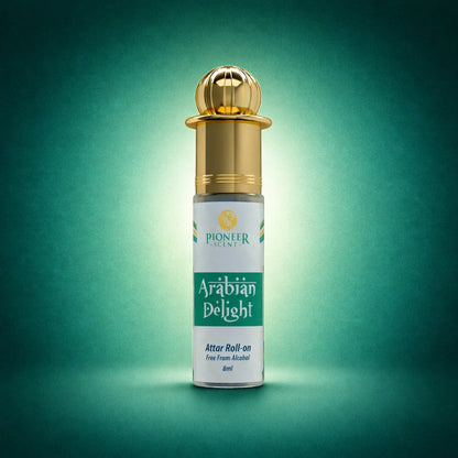 Arabian Delight non alcoholic attar perfume 8ml traditional oud fragrance with saffron rose amber cardamom resin long lasting attar