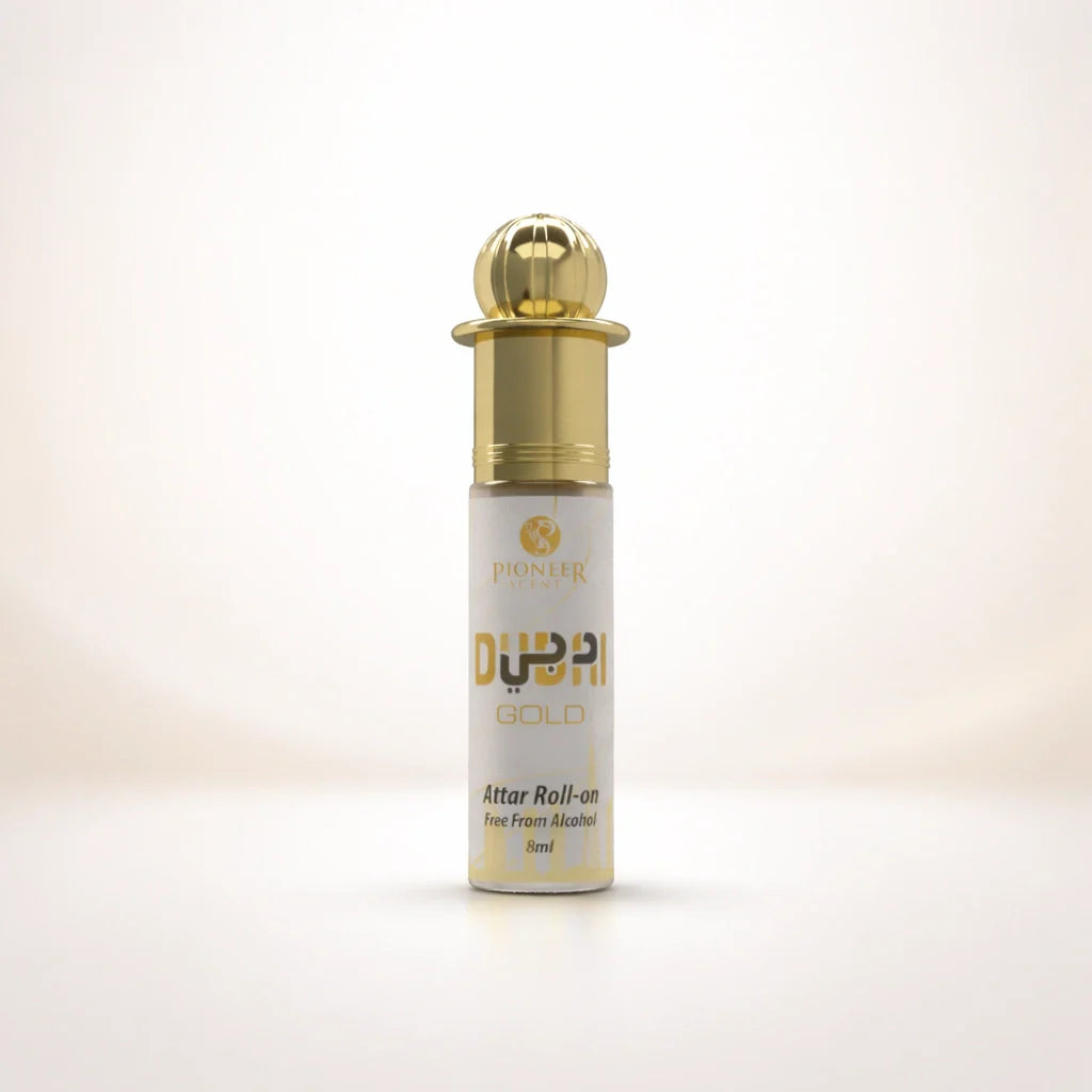 Dubai Gold non alcoholic attar perfume 8ml luxurious oud fragrance with citrus florals saffron amber musk long lasting attar